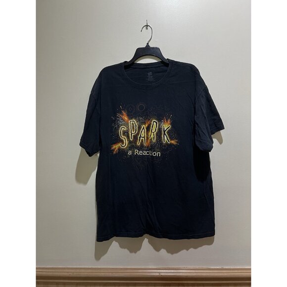 Haynes Short Sleeve T-Shirt “Spark A Reaction” Size X-Large ~ Black - Picture 1 of 4